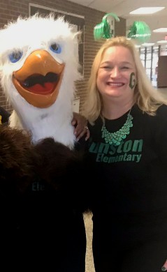 mrs rucinski and ernie mascot