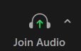 Join Audio icon with headphones with green arrow